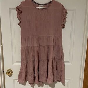Knox Rose Dusty Pink Ruffle Sleeve Tunic